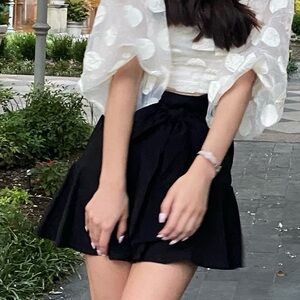 ZARA Black Skirt with Bow